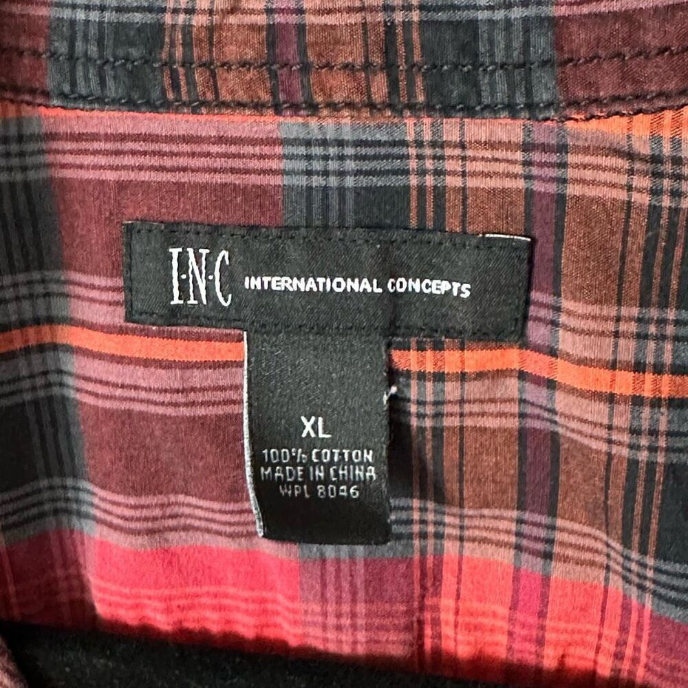 Vintage International Concepts INC Western Shirt Mens XL Red Pearl Snap - Picture 4 of 10